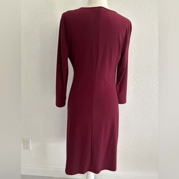 Calvin Klein Burgundy Long Sleeve Dress - Picture 7 of 7